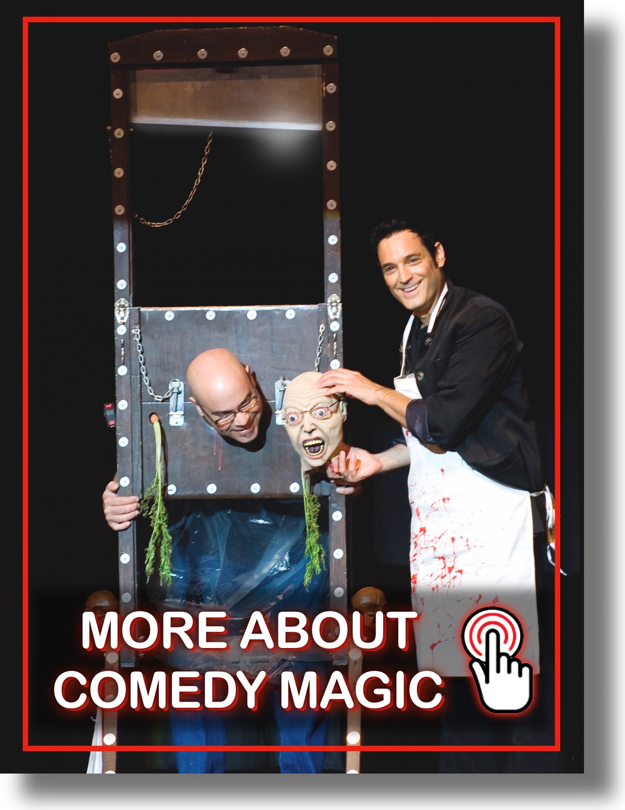 Comedy Guillotine Clickable Trade Show  Magician Corporate Comedy Magician For Private Events and Trade Shows in Atlanta